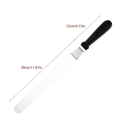 Angled Stainless Steel Icing Spatula
