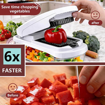 Mandoline Multifonction avec Bac Récupérateur pour couper les légumes rapidement et facilement