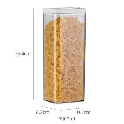 Boîtes de Conservation Transparentes Hermétiques – METKA grand contenant rectangulaire transparent 1900ml pour pâtes