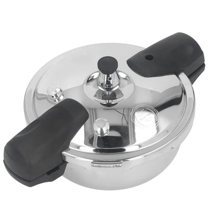 Mini Autocuiseur Inox 1,8 L Compatible Induction et Gaz avec poignées ergonomiques en noir