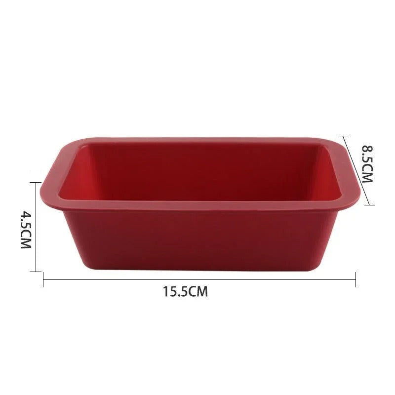 Mini Moule à Pain en Silicone – 15,5 cm en silicone rouge, idéal pour la pâtisserie maison