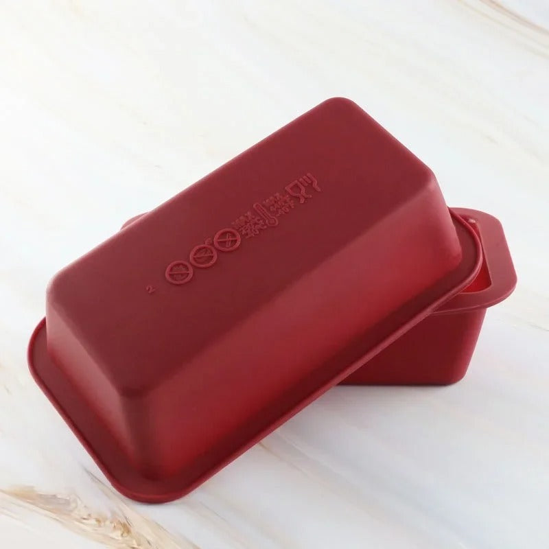 Mini Moule à Pain en Silicone – 15,5 cm en rouge pour la pâtisserie avec un design flexible