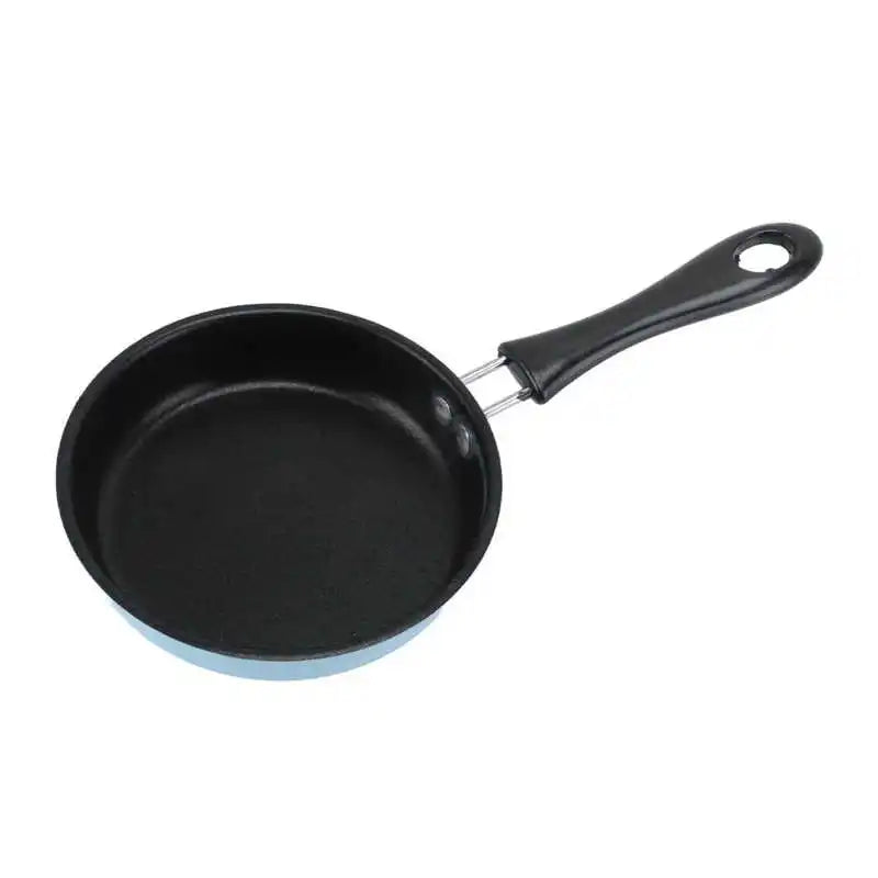 Mini poêle à frire en acier inoxydable 12cm avec manche confortable pour la cuisson de petites portions