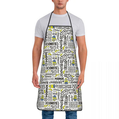 Tablier Cuisine Imperméable MINISO motifs colorés pour protection en cuisine Ustensile de chef