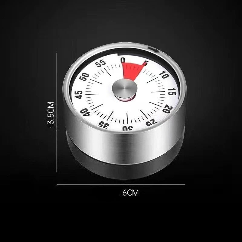 Minuteur de cuisine mécanique visuel précision cuisson avec design rétro et cadran facile à lire