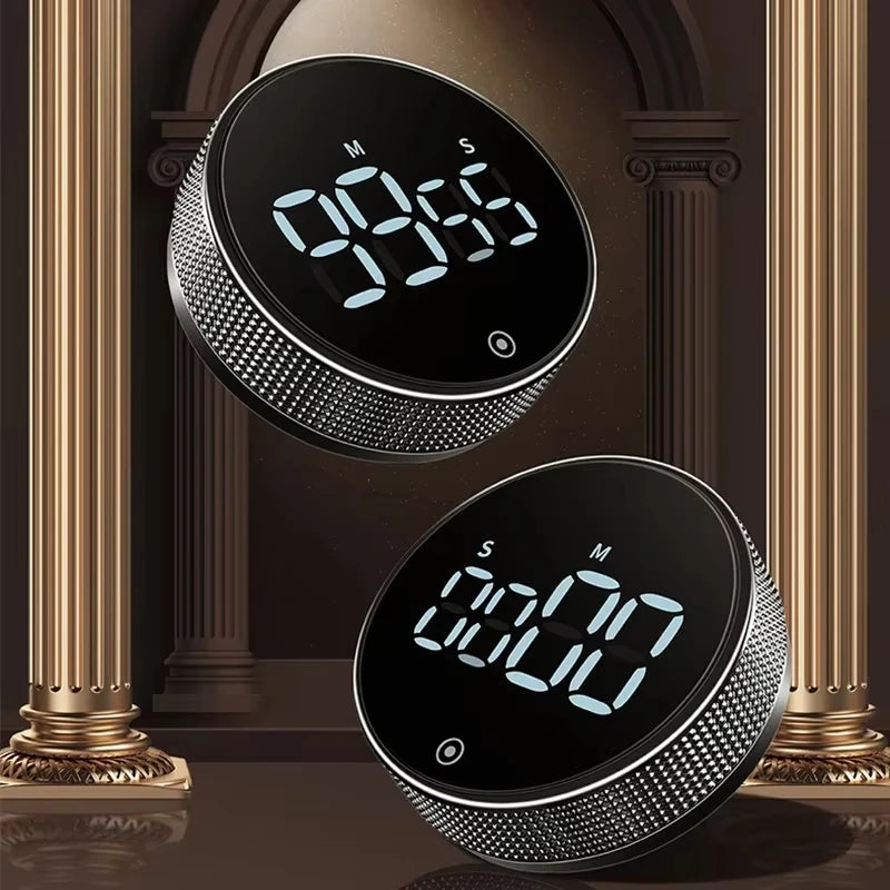 Minuteur de Cuisine Rotatif LED Compte à Rebours 99 min avec affichage numérique moderne pour la cuisine