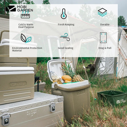 Glacière Rigide Portable Mobi Garden avec matériaux écologiques et fonction de maintien au frais