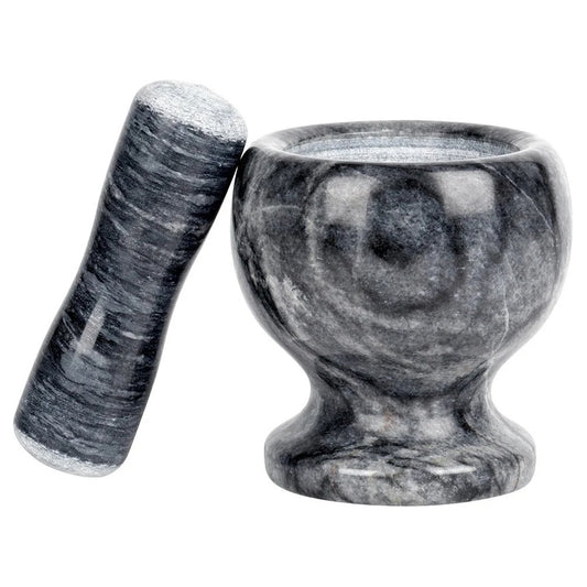 Mortier Pilon Cuisine en marbre avec pilon pour mélange & broyage facile des épices