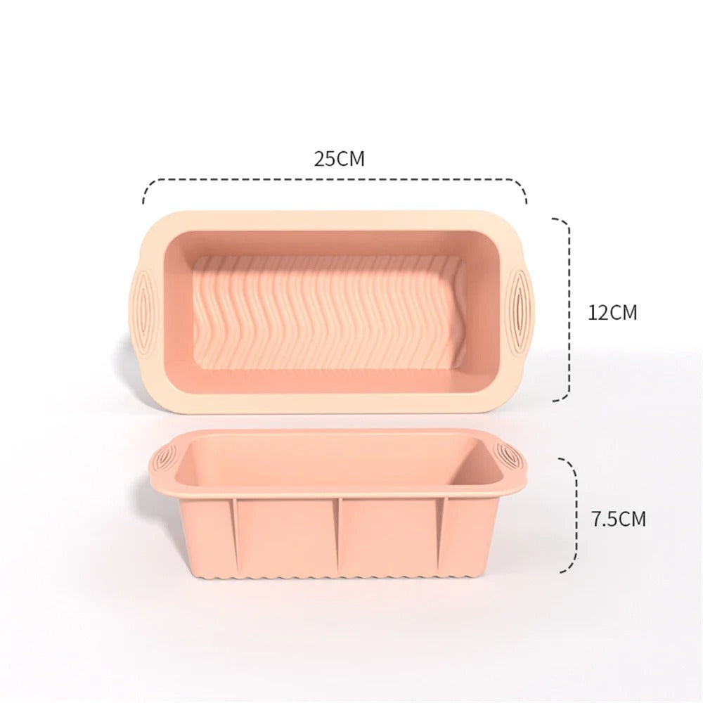 Moule à Cake en Silicone 25 cm – Rose avec des dimensions de 25 cm par 12 cm pour la pâtisserie
