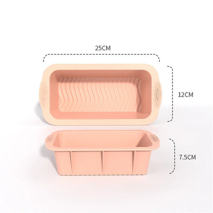 Moule à Cake en Silicone 25 cm – Rose avec des dimensions de 25 cm par 12 cm pour la pâtisserie