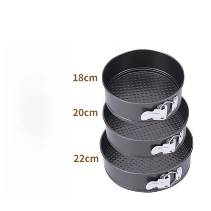 Moule à Charnière en Acier Carbone – 20, 22 cm ou Lot de 3 avec fond anti-adhésif pour pâtisserie réussie