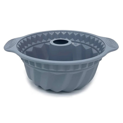 Moule à Gâteau avec Cheminée Centrale – 22 cm en silicone gris pour une cuisson uniforme