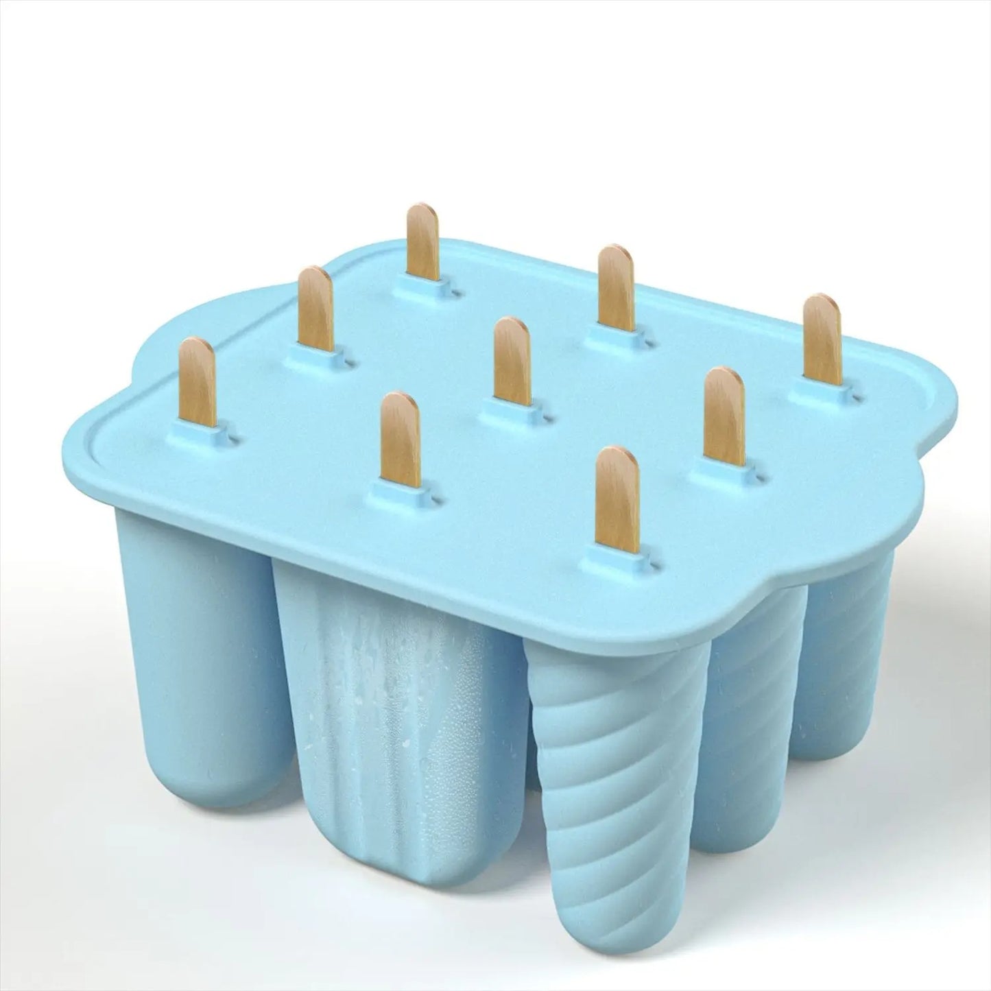 Moule à glace en silicone 12 pièces avec bâtonnets pour créer des glaces maison facilement