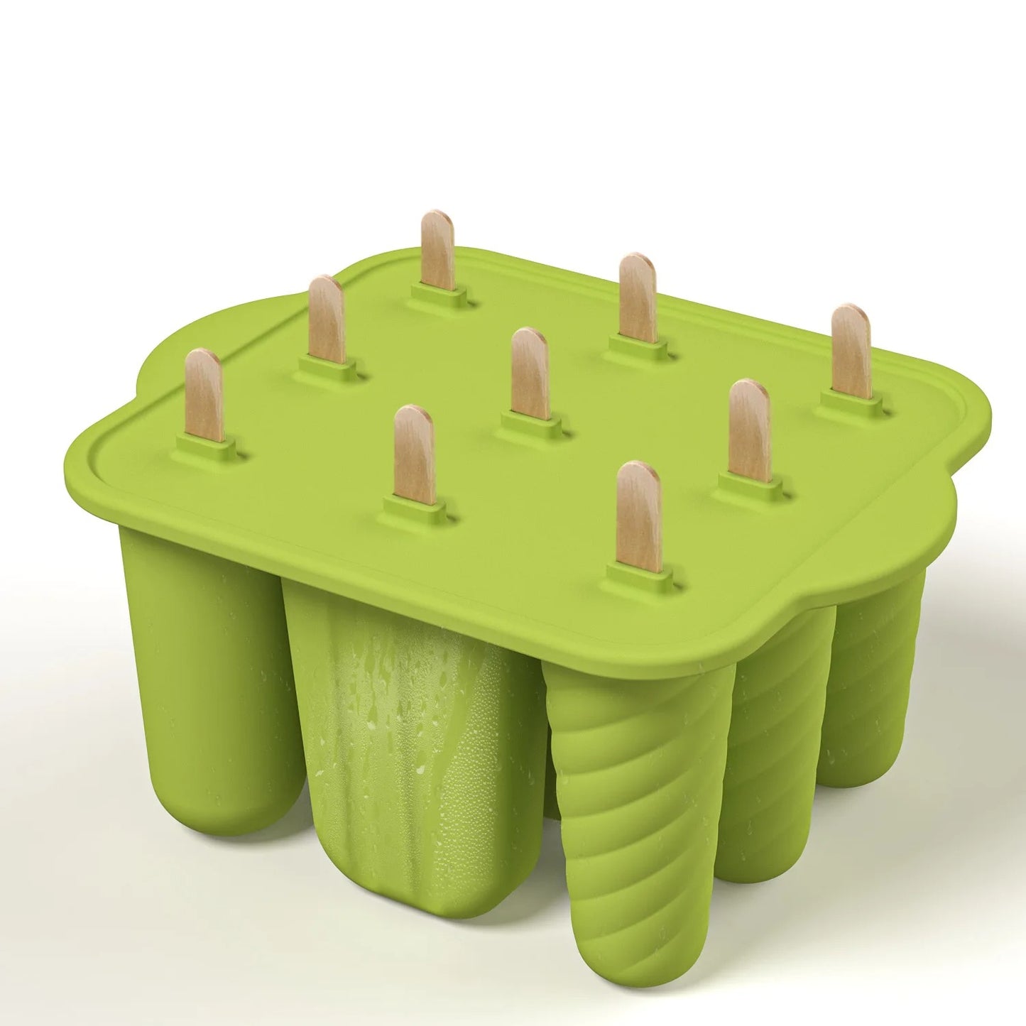 Moule à glace en silicone 12 pièces avec bâtonnets pour préparer des glaces maison faciles