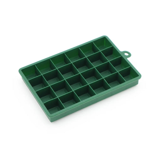 Moule à glaçons 24 cubes en silicone alimentaire vert pour des glaçons en forme de cubes pratiques