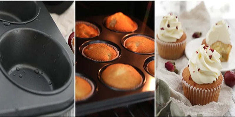 Moule à Muffins Acier Carbone Antiadhésif pour des muffins parfaitement cuits et faciles à démouler