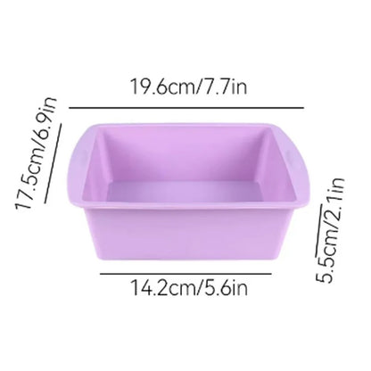 Moule Carré en Silicone – Brownies, Gâteaux & Air Fryer avec dimensions pour la cuisson facile et pratique