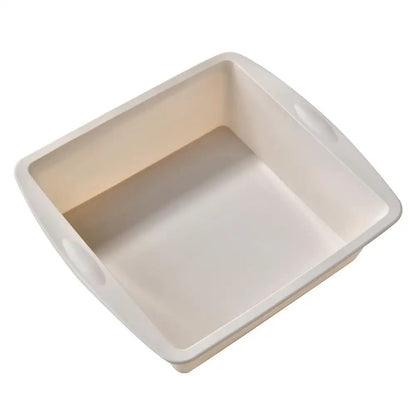 Moule Carré en Silicone – Brownies, Gâteaux & Air Fryer de couleur crème, idéal pour la cuisson facile