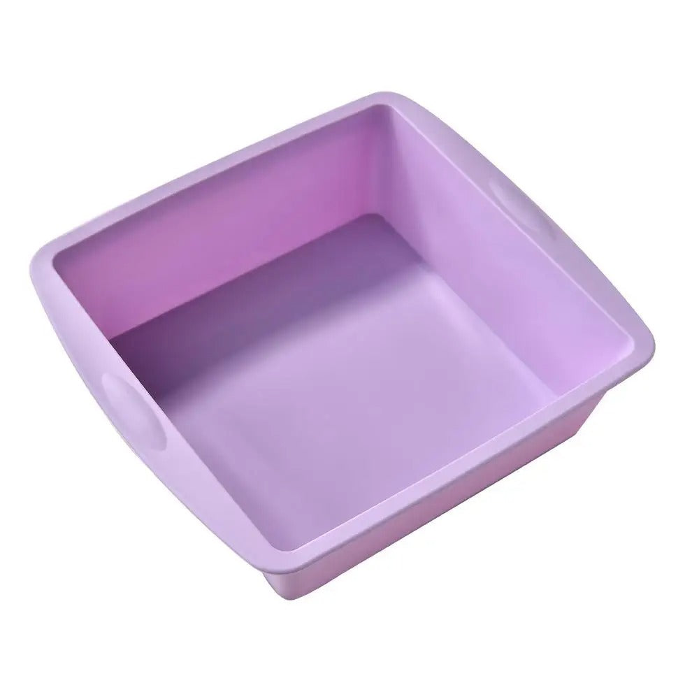 Moule Carré en Silicone pour préparer des Brownies, Gâteaux & Air Fryer avec une couleur lavande