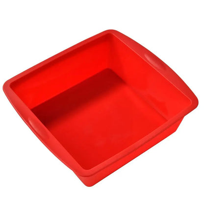 Moule Carré en Silicone – Brownies, Gâteaux & Air Fryer en silicone rouge pour des préparations faciles