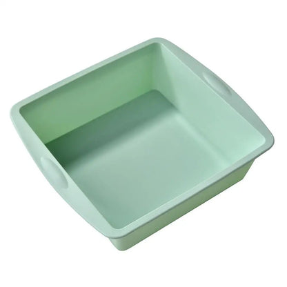 Moule Carré en Silicone – Brownies, Gâteaux & Air Fryer de couleur verte avec poignées pratiques