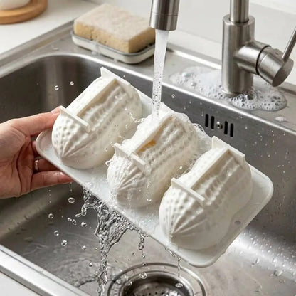 Moule en Forme d’Arachide en Silicone – 3 Cavités sous l'eau, parfait pour les pâtisseries originales