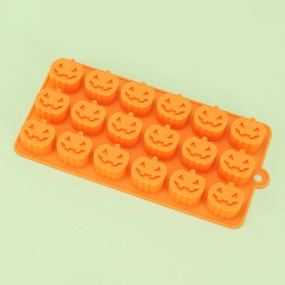 Moule Halloween chocolat citrouille en silicone alimentaire avec 16 cavités pour bonbons festifs