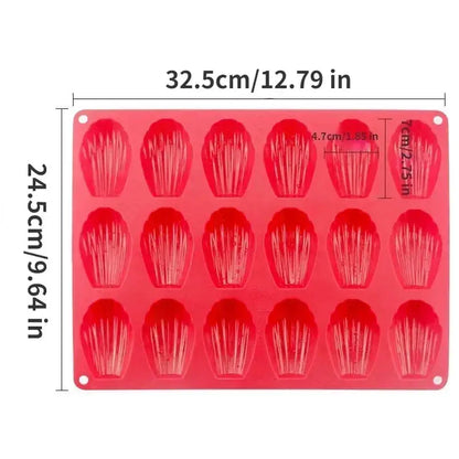Moule madeleine silicone de Ustensiles de chef de 15 empreintes pour réaliser des madeleines parfaites