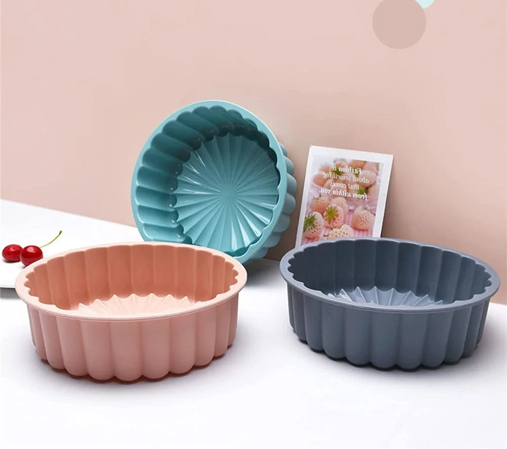 Ensemble de moules en silicone 100 % alimentaire – facile à démouler, disponibles en bleu, rose et gris