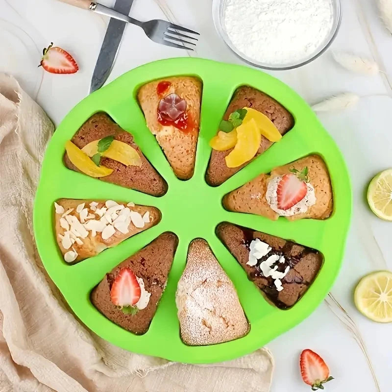 Moule Silicone 8 Parts – Gâteaux Parfaits et Faciles en forme de fruits avec gâteaux colorés décorés de fruits