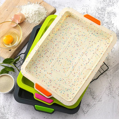 Moule Silicone Antiadhésif – Brownie, Pain & Gâteaux avec des couleurs vives pour la pâtisserie
