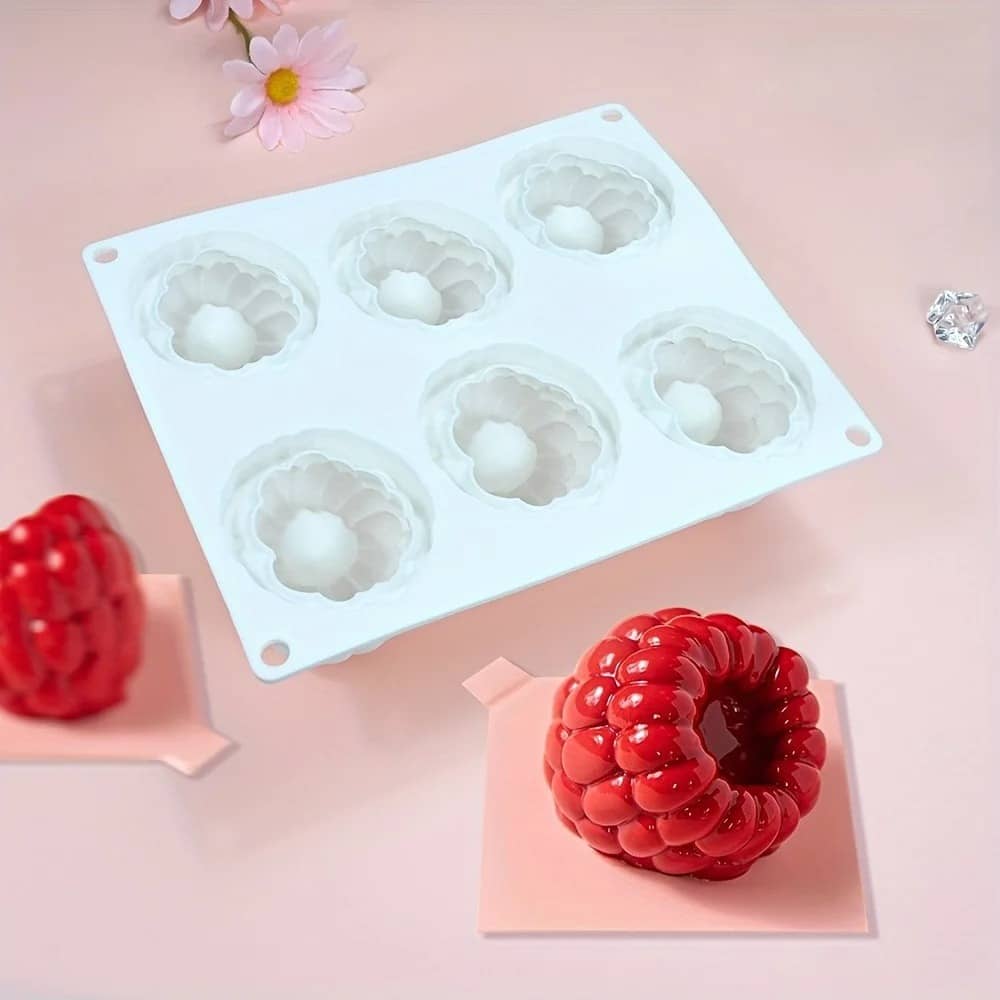 Moule Silicone Framboise 3D – Trompe-l’Œil Réaliste pour créer de magnifiques desserts en forme de framboises