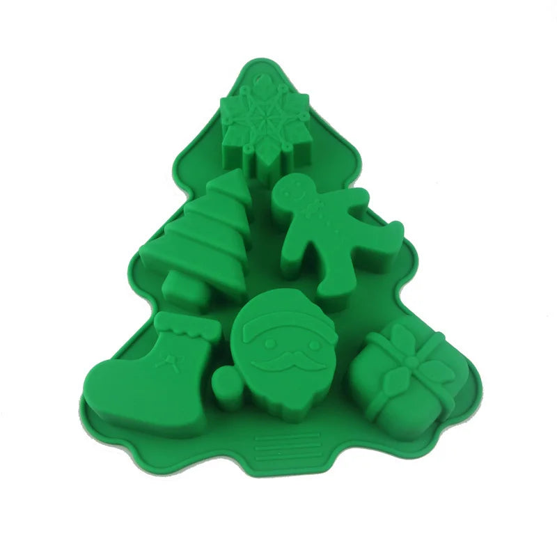 Moule Silicone Sapin Noël – Chocolats et Biscuits DIY en forme d'arbres et de bonhommes de neige