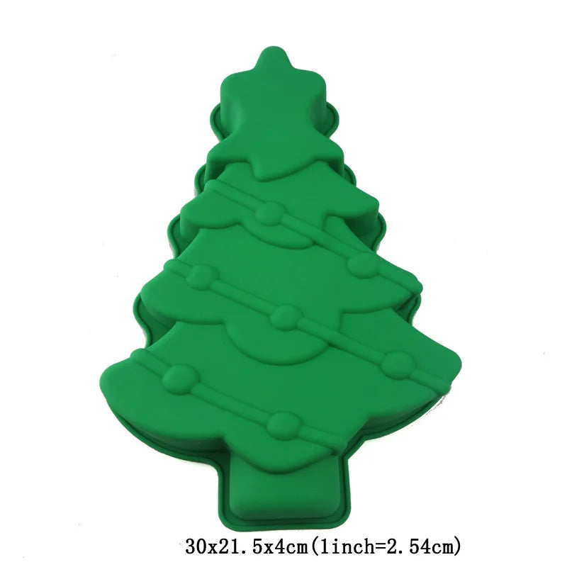 Moule Silicone Sapin Noël pour Chocolats et Biscuits DIY en forme d'arbre de Noël