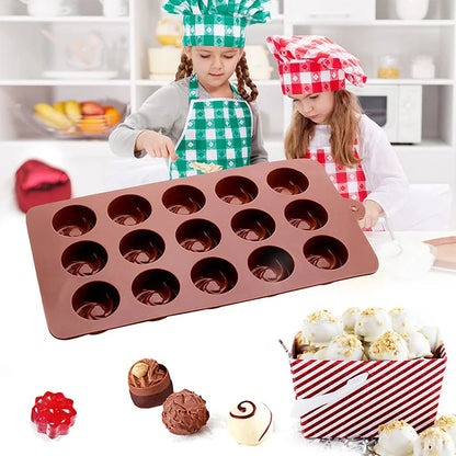 Moules à chocolat en silicone – lot de 4, parfaits pour réaliser des chocolats maison avec des enfants