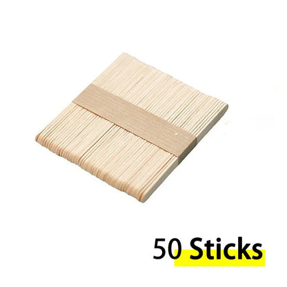 Moules Silicone Glace – Antiadhésif, Réutilisable & Sain avec 50 bâtonnets en bois pour créer des glaces maison