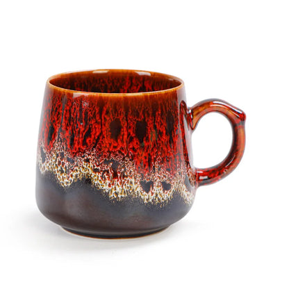 Mug en Céramique Clay 350 ml – Tasse Universelle avec une finition rouge brillante et un design moderne