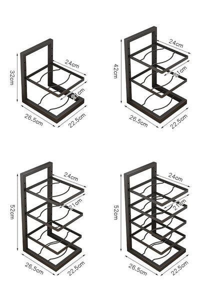 Organisateur de Casseroles et Poêles à Plusieurs Niveaux avec 2, 3, 4 et 5 niveaux pour un rangement optimal