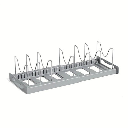Organisateur de Casseroles Extensible – Séparateur Réglable en gris pour un rangement optimisé des casseroles