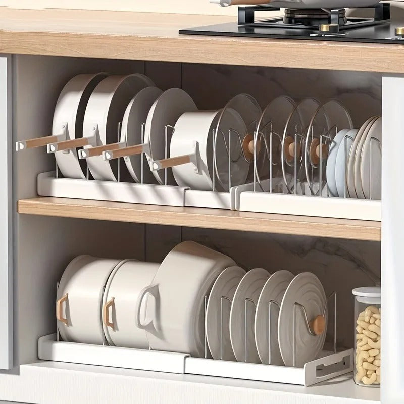 Organisateur de Casseroles Extensible – Séparateur Réglable pour ranger casseroles et poêles dans la cuisine