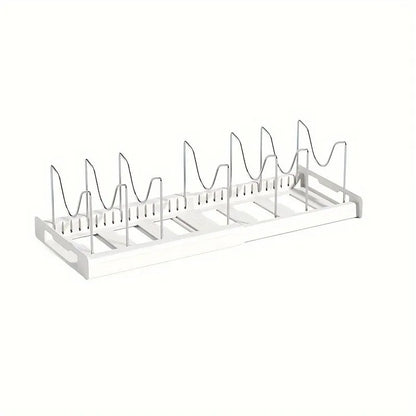Organisateur de Casseroles Extensible – Séparateur Réglable blanc pour un rangement efficace des casseroles