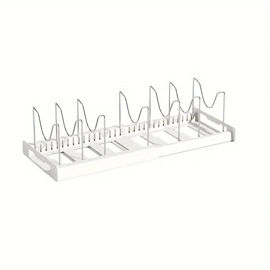 Organisateur de Casseroles Extensible – Séparateur Réglable blanc pour un rangement efficace des casseroles