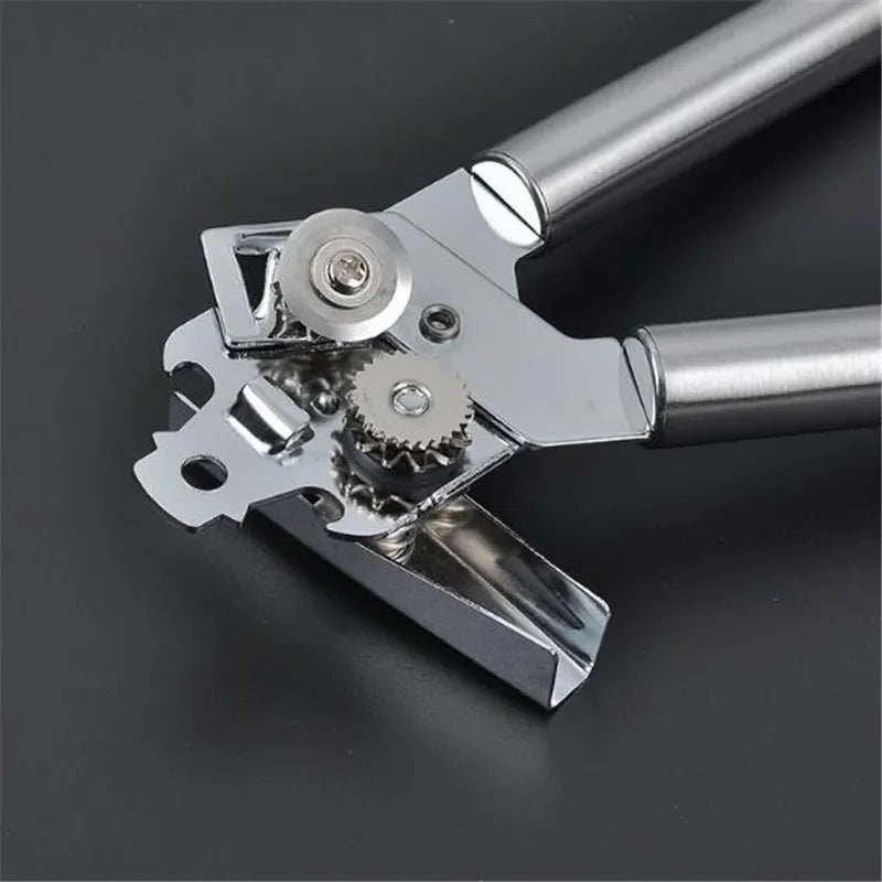 Ouvre-Boîtes manuel Inox Multifonction Durable avec mécanisme en acier pour une ouverture facile des conserves