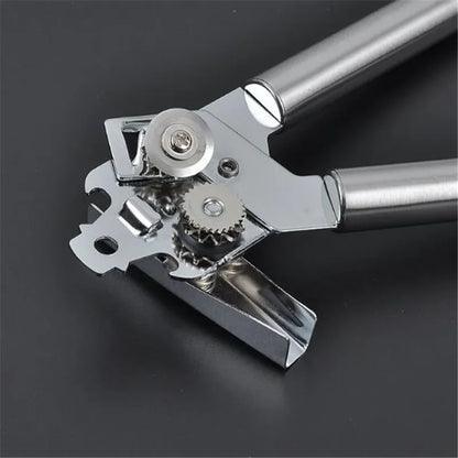 Ouvre-Boîtes manuel Inox Multifonction Durable avec mécanisme en acier pour une ouverture facile des conserves