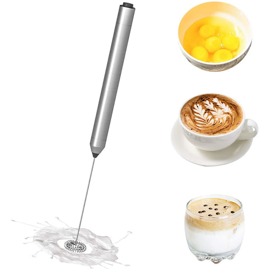 Pack Café Maison – Mousseur à lait + Tamiseur + Pochoirs à café en inox pour des boissons savoureuses