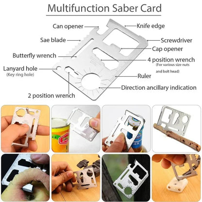 le pack de survie solo 72h contient une carte multifonction qui vous sera utile en cas de survie