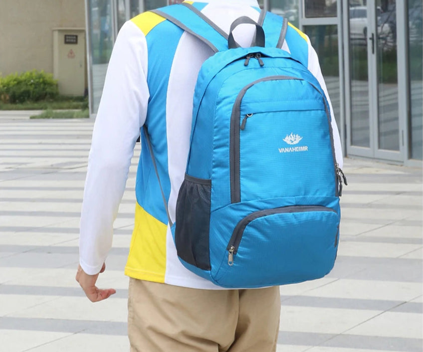 Pack Solo 72h : kit survie compact -sac a dos bleu étanche et pliable 