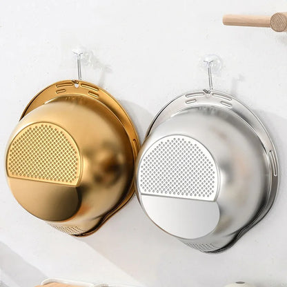 Passoire à Riz en Acier Inoxydable 304 dorée et argentée, design moderne pour égoutter facilement les aliments