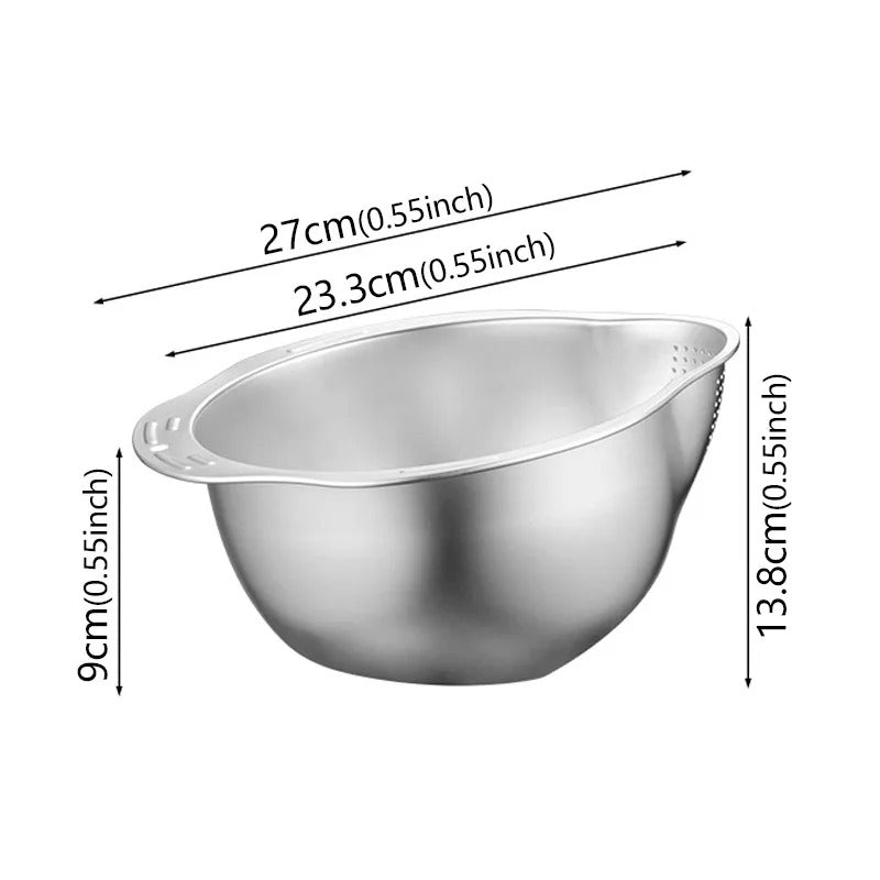 Passoire à Riz en Acier Inoxydable 304 avec dimensions allant jusqu'à 27 cm pour un égouttage facile