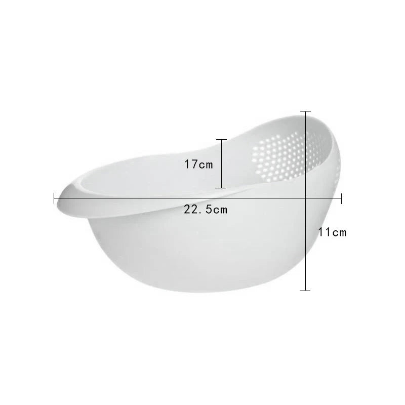 Passoire Fruits et Légumes – Polyvalent, en plastique blanc avec design ergonomique pour égoutter facilement